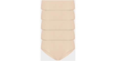 Commando Classic Low Rise Microfiber Bikini Briefs Pack Of In Natural Lyst