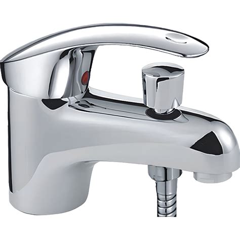 Смеситель на борт ванны Haiba HB1221, хром, однорычажный, длина излива ...