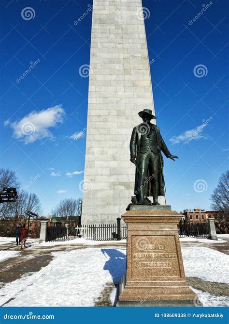 Colonel William Prescott Statue and Bunker Hill Monument Editorial ...