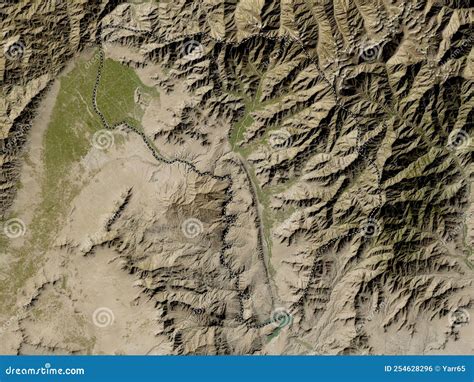 Kapisa Afghanistan Low Res Satellite Stock Illustration