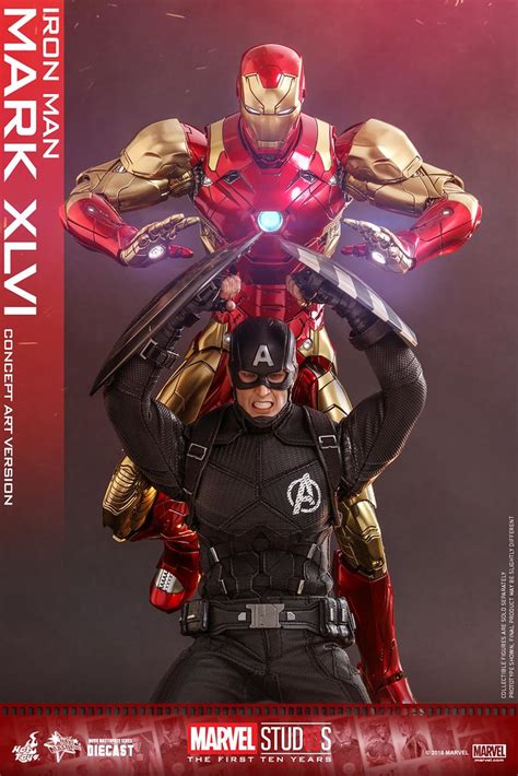 Hot Toys MMS489D25 Marvel Studios 十週年鋼鐵人馬克46 概念藝術版 Iron Man Mark XLVI Concept Art