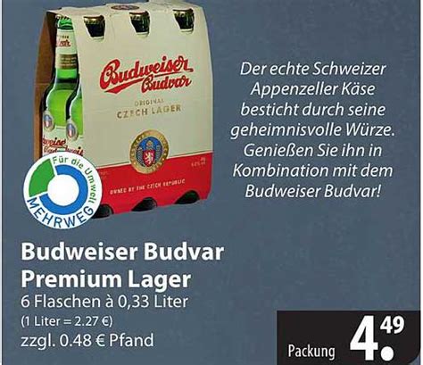 Budweiser Budvar Premium Lager Angebot bei Famila