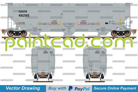 Railroad Covered Hopper Car For Transport Of Dry Bulk Loads