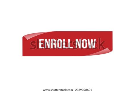 Enroll Now Red Ribbon Label Banner Stock Vector Royalty Free