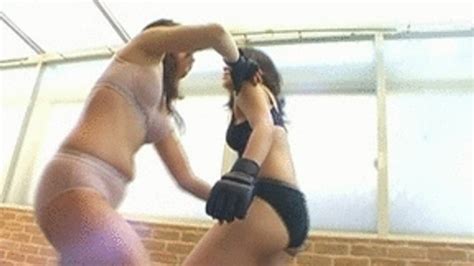 Boxing Gloves Bikini Girls Non Stop Belly Boxing Part Low Quality