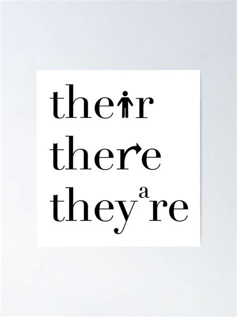 "Their There They're Grammar Police" Poster for Sale by oliviaossege ...