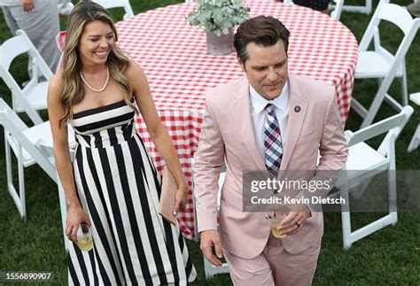 U.S. Rep. Matt Gaetz and his wife Ginger Gaetz attend the... News Photo