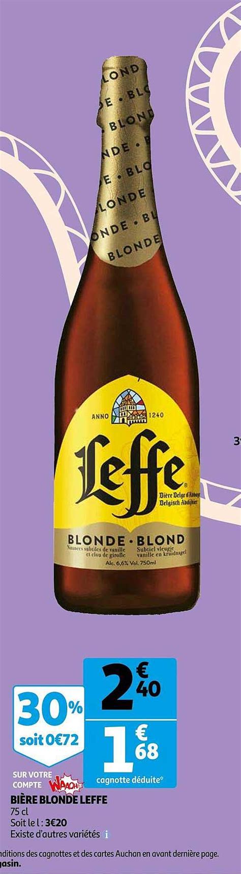 Promo Bière Blonde Leffe chez Auchan iCatalogue fr