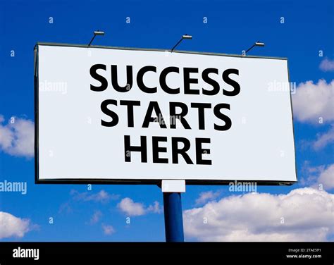 Success starts here symbol. Concept word Success starts here on ...