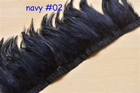 Dyed Rooster Hackle Feather Feathers Plume Fringe Trims For Etsy