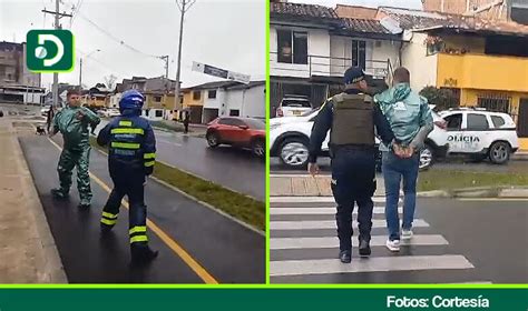 Video Agentes De Tránsito Y Motociclista Se Fueron A Los Golpes En Plena Vía De Rionegro