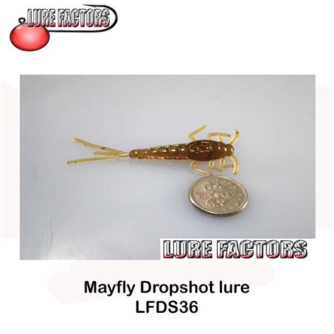 Lfds36 Drop Shot Lure 50mm Soft Mayfly Lure Finesse Fishing Perch Lrf