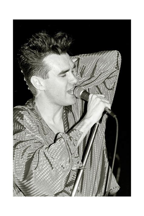 The Smiths Morrisseys Black And White Stage Portrait England 1985