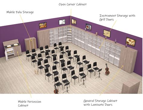 Instrument Storage And Music Casework Case Systems