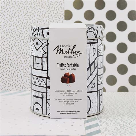 CHOCOLAT MATHEZ конфеты трюфель классический "DECO TOTEM" в железной ...
