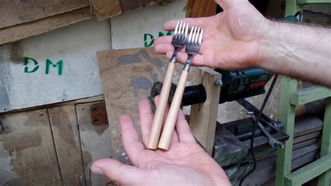 Дедовский метод изготовления деревянных ручек для сломанных столовых ...