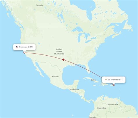 Flights From Saint Thomas To Monterey Stt To Mry Flight Routes