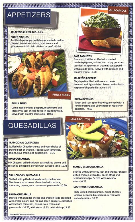 Menu Frontera Grill Mexican Restaurant