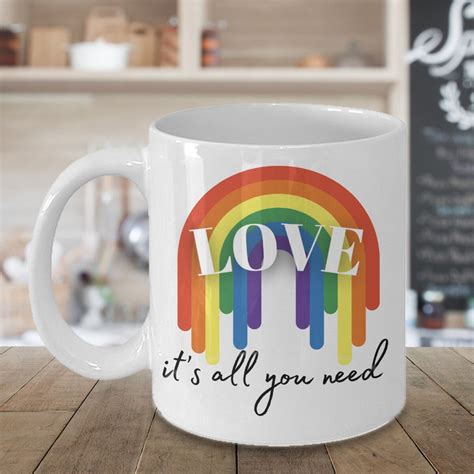 Gay Pride Gift Idea LGBTQ Pride Love Rainbow Gift Idea For Him Or Her Mug Coffee Cup Etsy