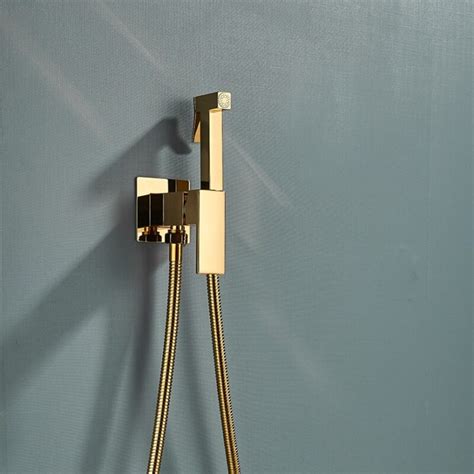 Arany Bidé Csaptelep Zuhany Solid Brass Bidé Csaptelep Muszlim Ducha Higienica Hot Cold Water