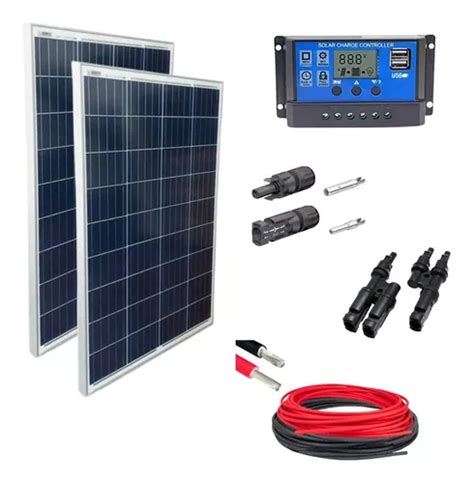 Kit Painel Placa Energia Solar X Wp Pwm A Cabo E Mc Frete Gr Tis