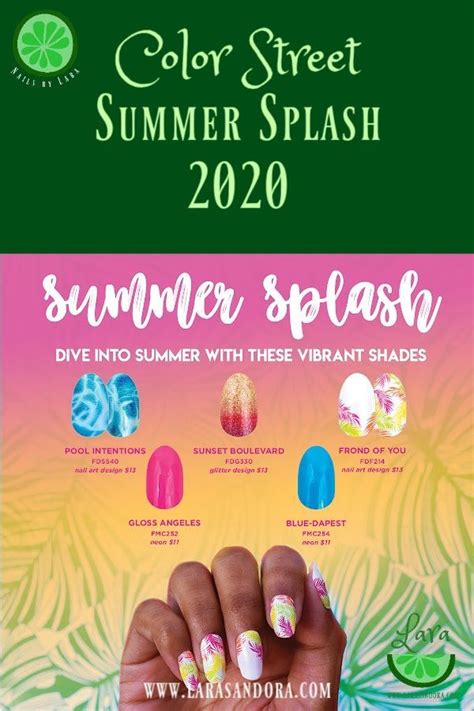 Color Street Summer Splash 2020 Color Street Nail Art Designs Color