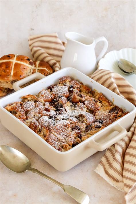 Hot Cross Bun Bread Butter Pudding Curly S Cooking