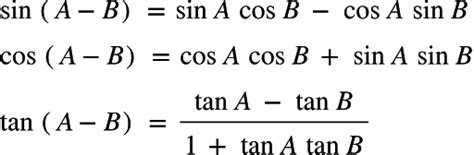 Sum And Difference Formulas Worksheet