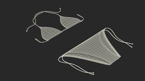 Bikini Set Two Piece D Model Turbosquid