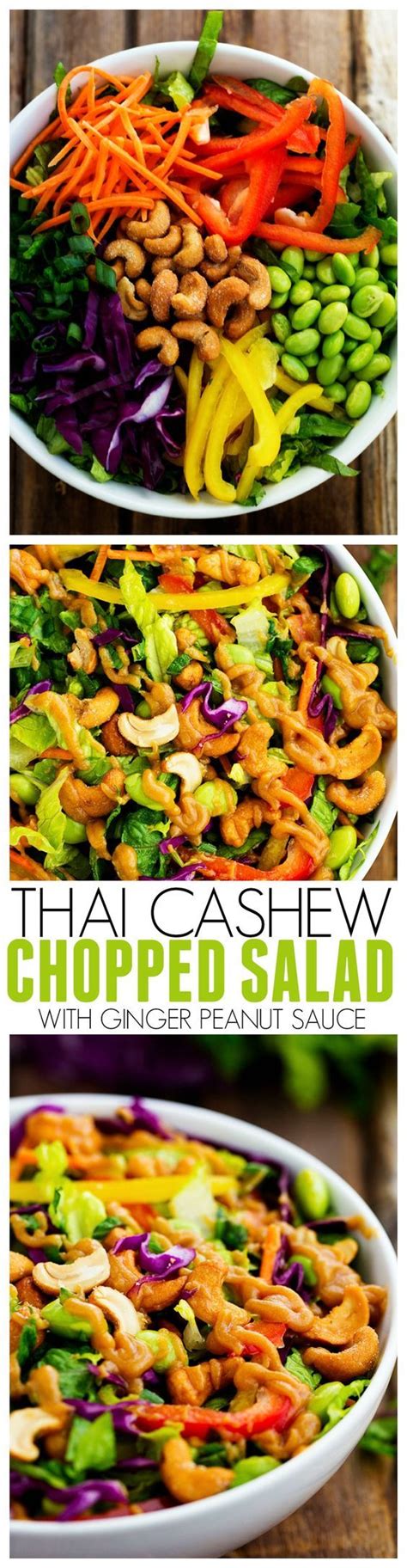 Thai Cashew Chopped Salad With A Ginger Peanut Sauce The Recipe