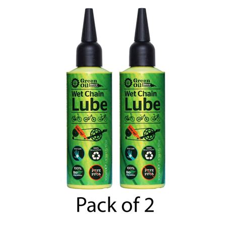 Green Oil Bicycle Chain Lube Wet And Dry Conditions 100ml Biodegradable