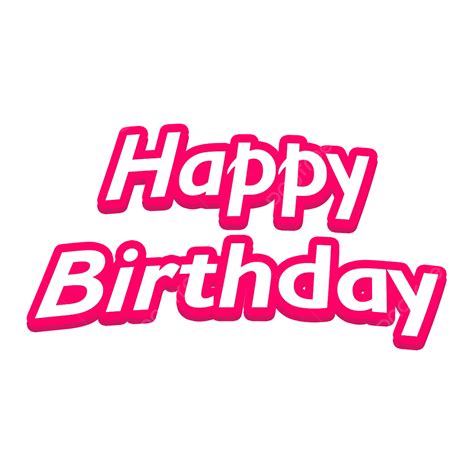 Feliz Cumpleaños En Diseño De Color Rosa Png Feliz Cumpleaños Feliz