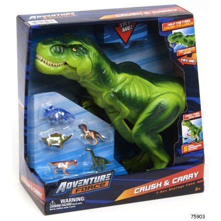 Adventure Force Crush And Carry T Rex Storage Case With Small Dinosaurs