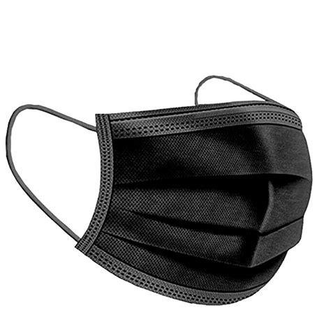 iCOOLIO Surgical Masks - Medical Face Masks (Black) | Disposable 50