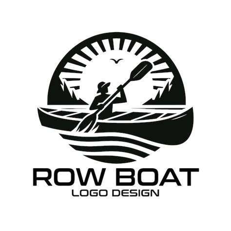 Premium Vector Row Boat Vector Logo Design