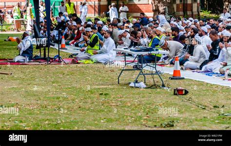 London England Uk August 11 2019eid Al Adha Eid Prayers In The Plashet Park Newham