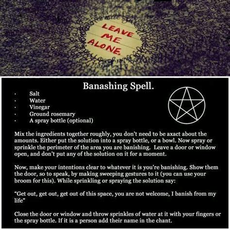 Banishing Spell Banishing Spell Wiccan Spell Book Spelling