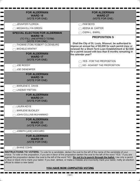 What Is St Louis Voting For On March 7th See Primary Sample Ballot