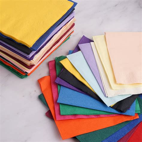 100 Pack | 10" Square | 2 Ply Cocktail Paper Napkins | Paper Beverage Napkins | TableclothsFactory