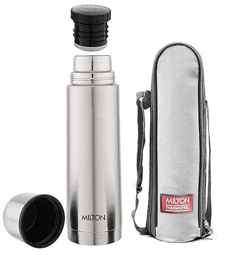 Milton Plain Lid Thermosteel Water Bottle Ltr Hr Hot And Cold I Leak Proof Lid Isi