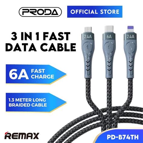 Proda Cable In Cable Fast Charging Cable Usb Type C Cable Ip Cable