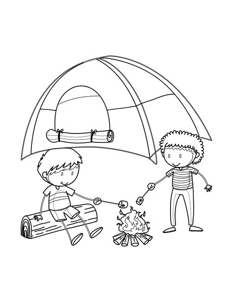 Coloriages Camping à Imprimer