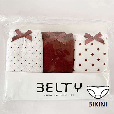 Braga bikini algodón pack x3 Belty