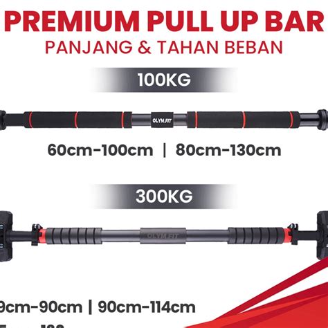 Jual Restock 300 KG Pull Up Bar Pintu Dinding Tanpa Bor Dinding Chin Up