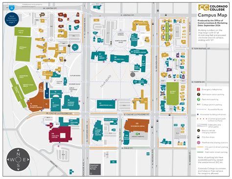 colorado college campus map  maps