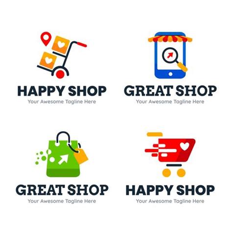 Happy Shop Logo Design Vector Free Download