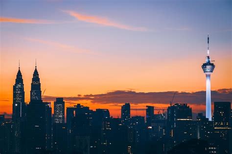 Premium Photo | A view of the skyline of tokyo at sunset