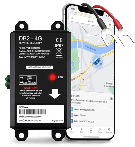 Vehicle GPS Tracker for Cars Rewire Security DB2 - Real-Time Self ...