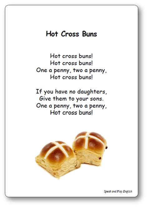 Hot Cross Buns English Language Nursery Rhyme And Easter Song French Translation