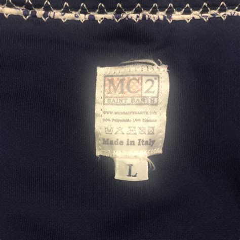 Costume Bikini MC Saint Barth Blu E Bianco Con Depop